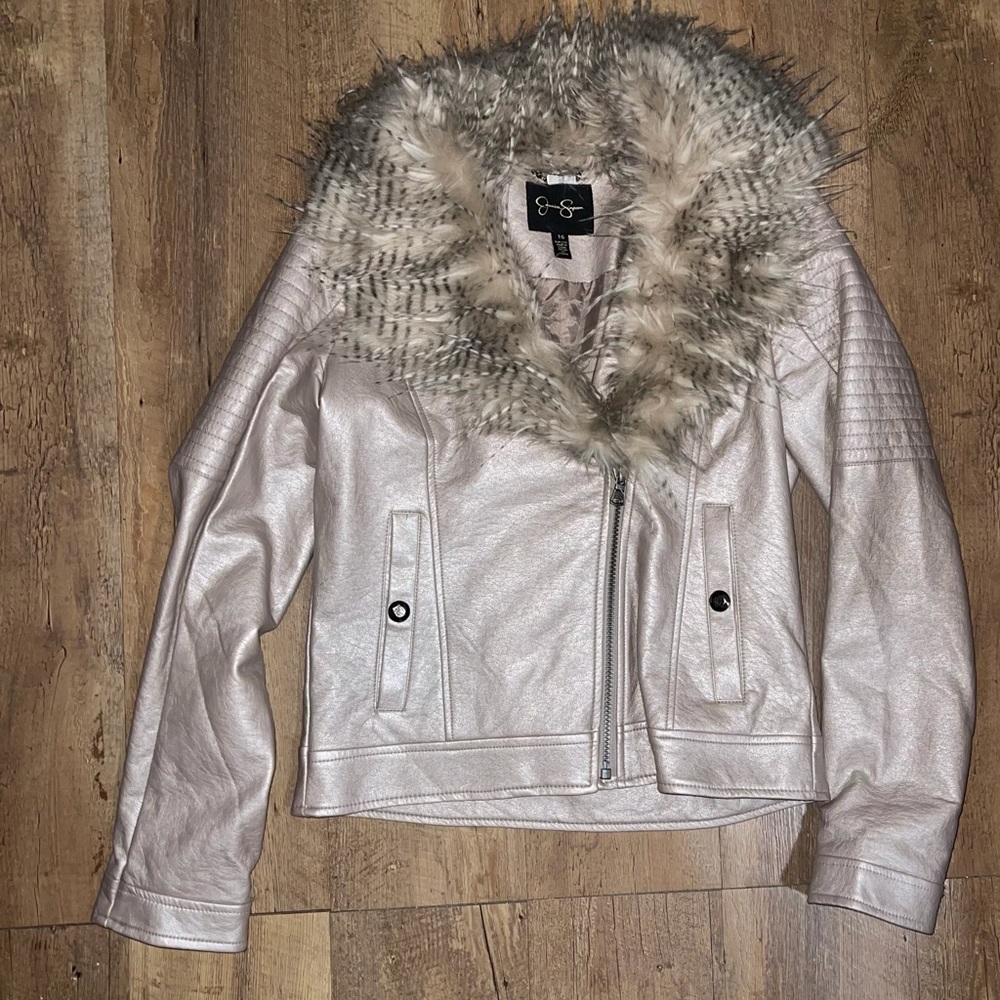 Jessica Simpson Girls faux leather jacket